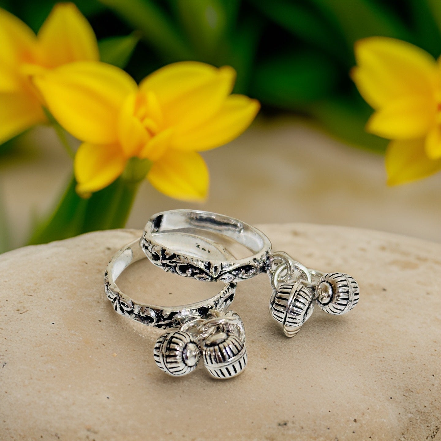 Neha 925 Antique Silver Toe rings