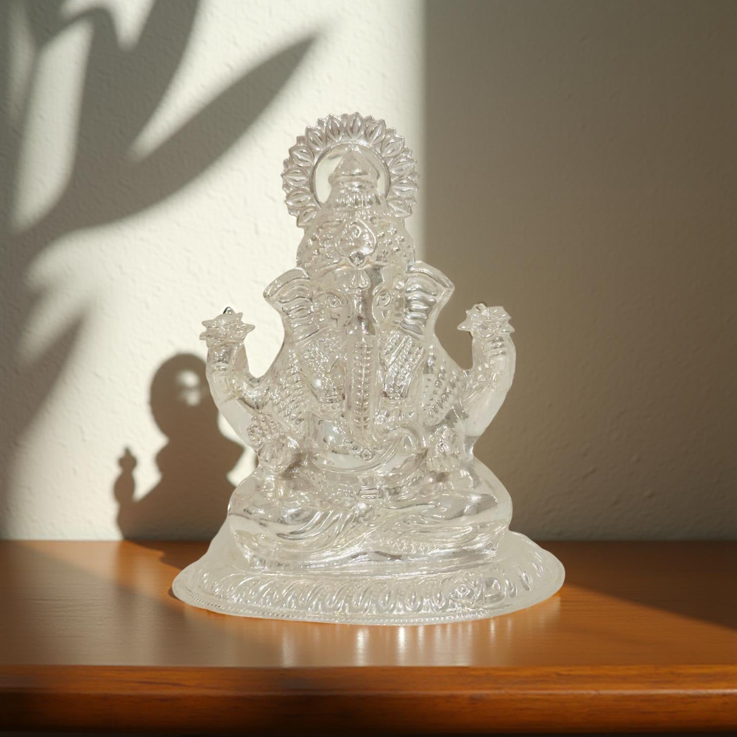Silver Ganesh Idol 4.3 Inches