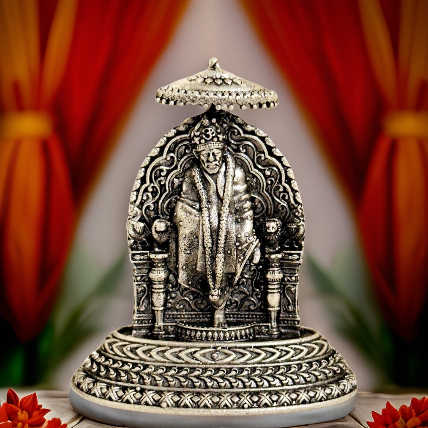 Antique Silver Sai Baba Idol