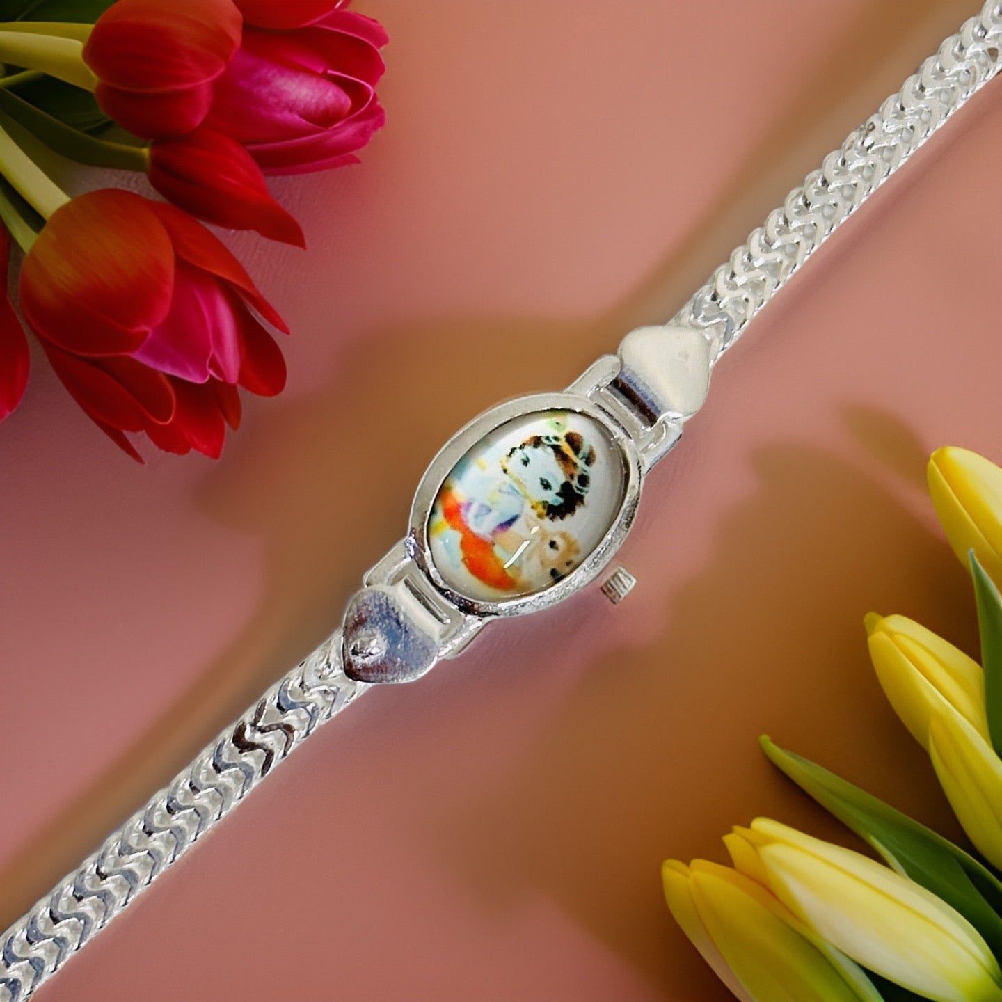 Silver ladookrishna Bracelet 6 Inches