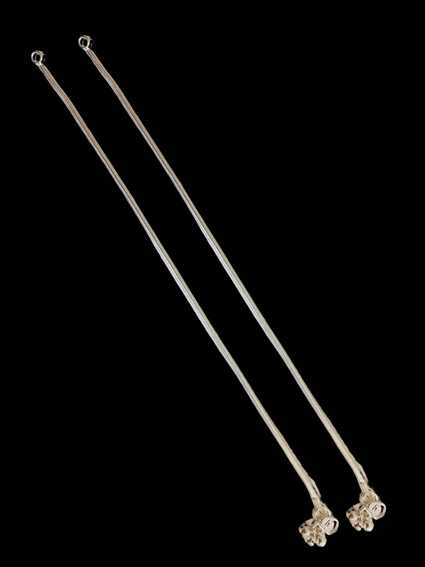 Plain- Round Snake Chain Anklet- 10.5 inches