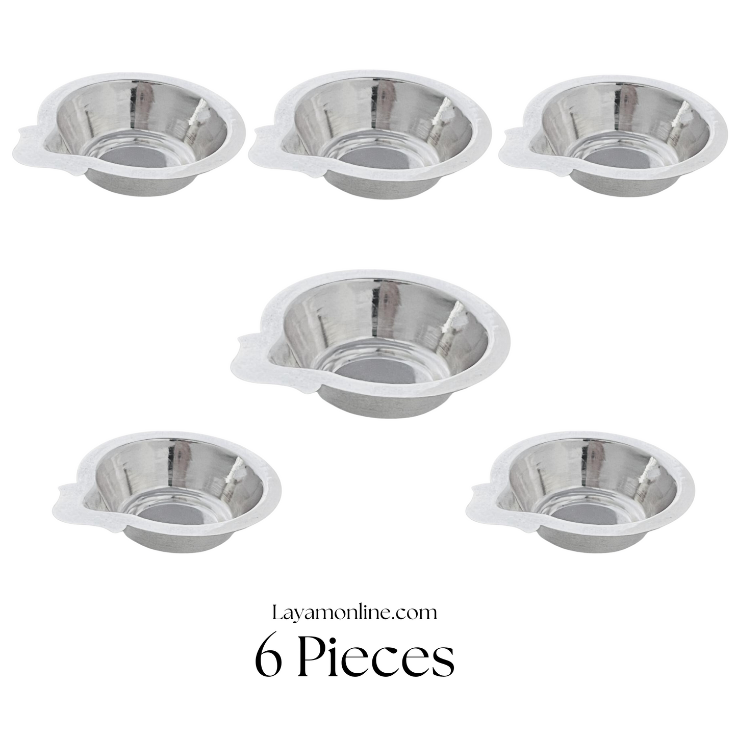 Plain Silver karthigai Deepam (6 PCs)