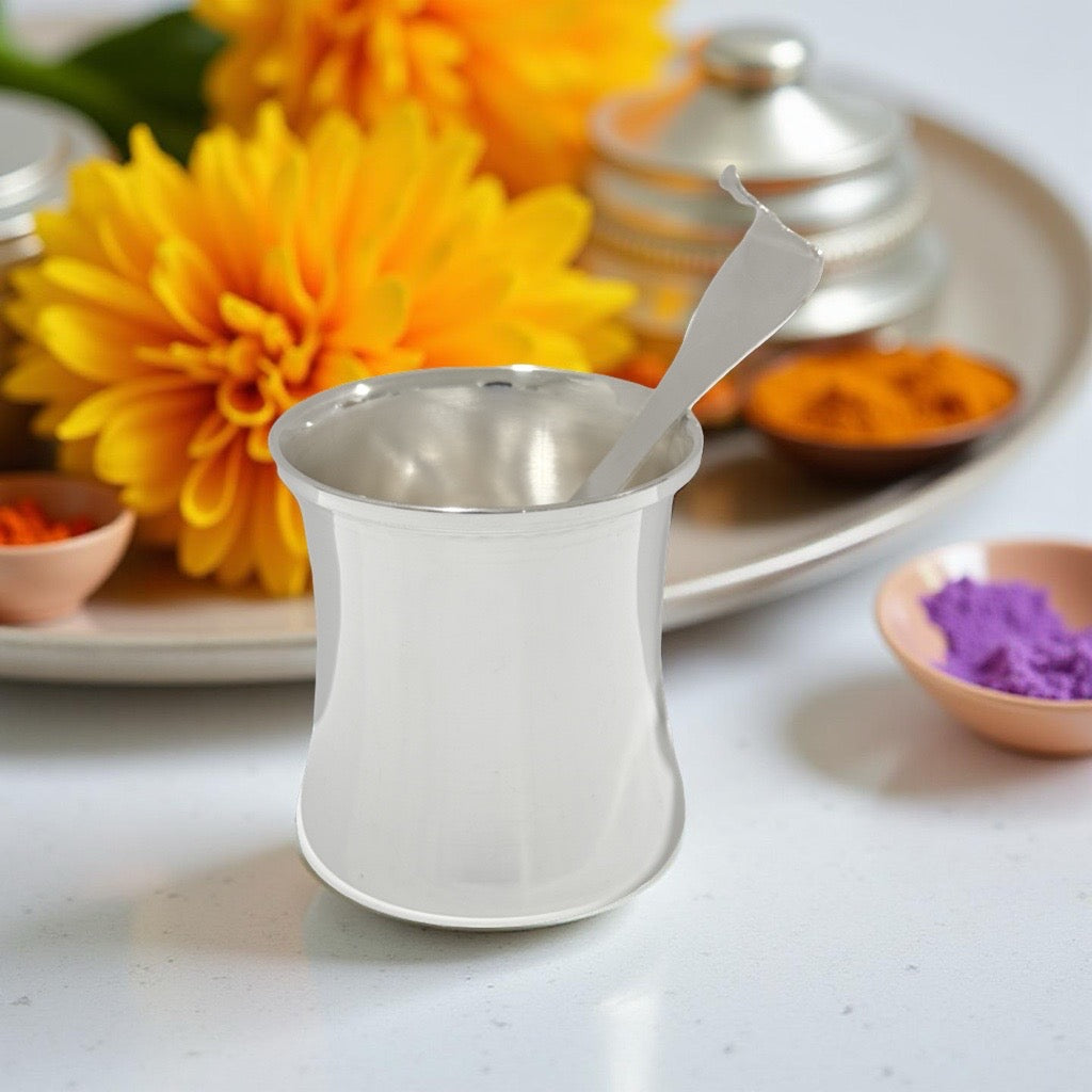 Deepa 925 Silver Plain Panchapatra 2.3 Inches