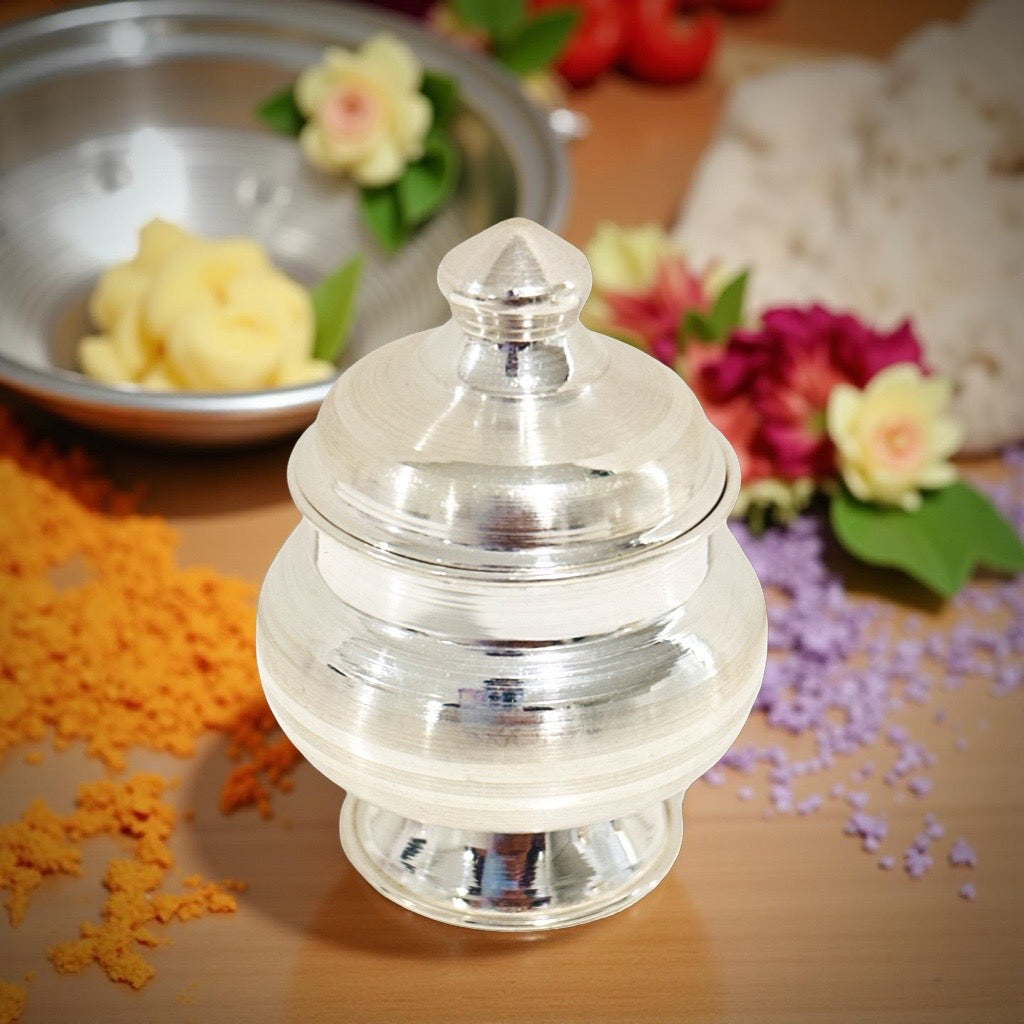 Plain Silver Kumkum Bharani