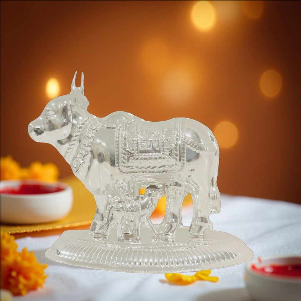 Silver Cow Idol 3.6 Inches