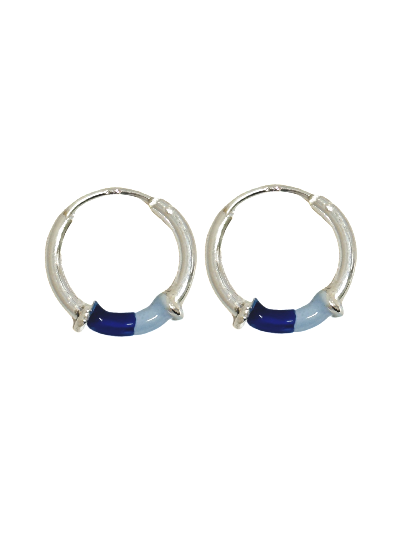925 Sterling Silver Emma Epoxy Hoop Earring