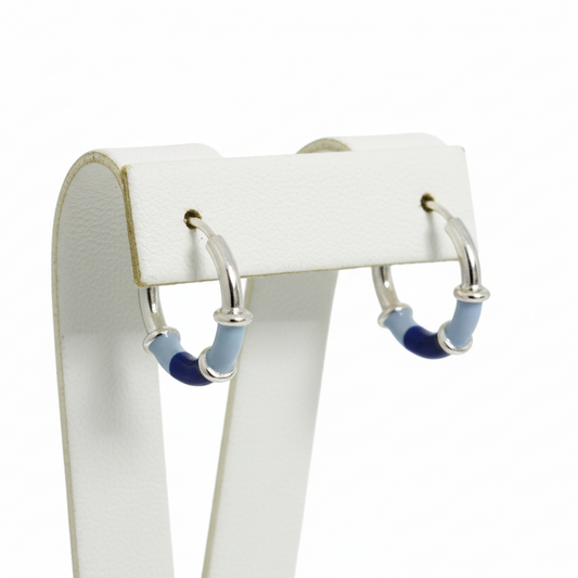 925 Sterling Silver Emma Epoxy Hoop Earring