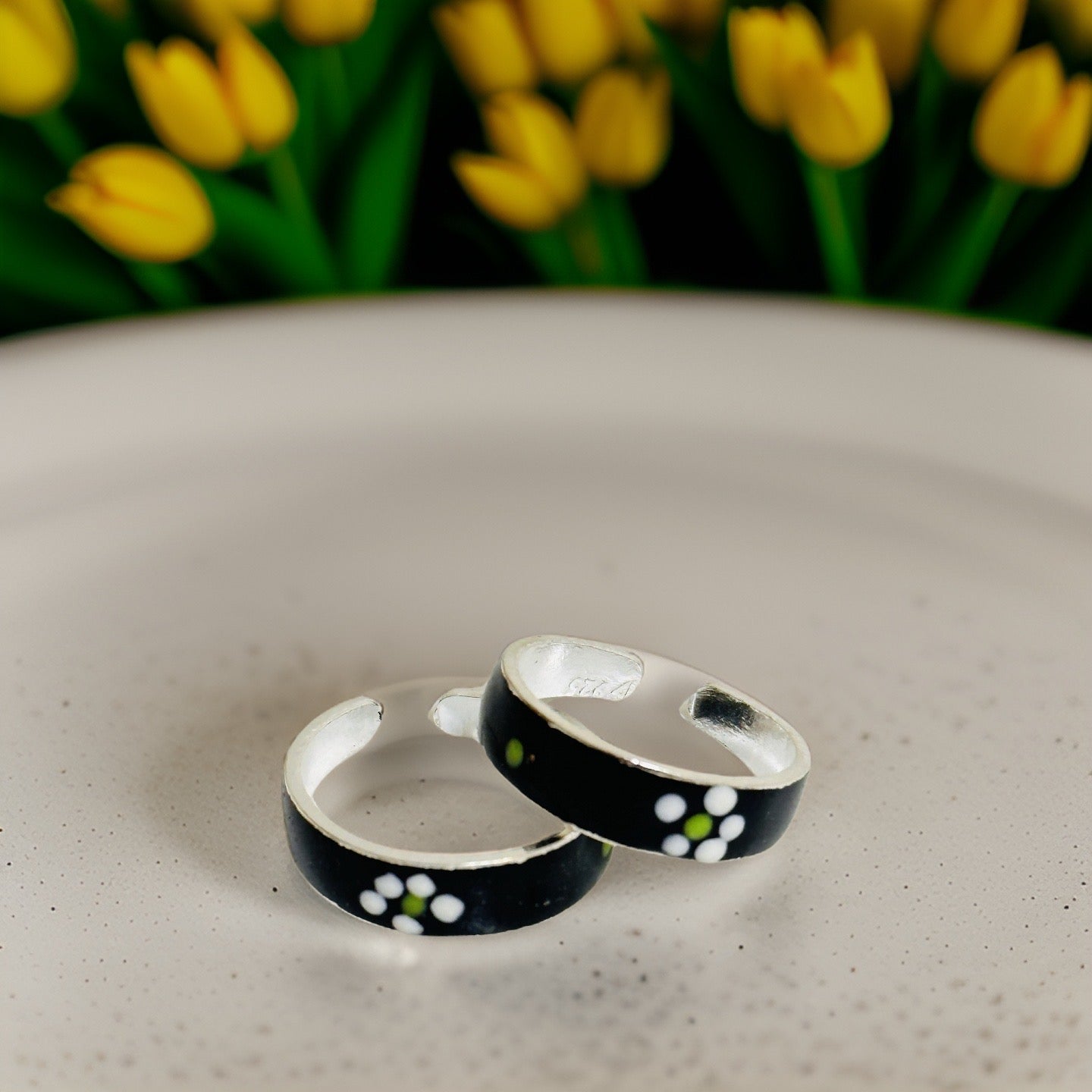Raha 925 Antique Silver Toe rings