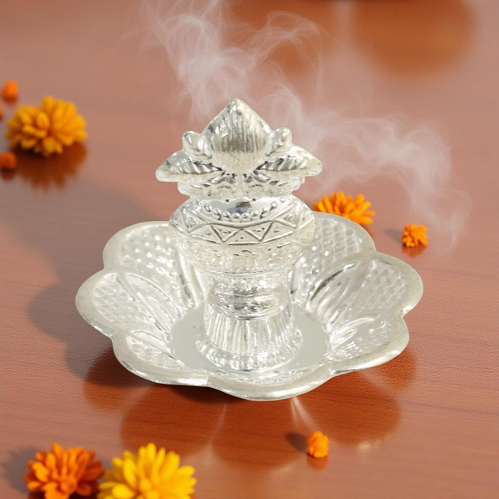 Silver Kumbh Agarbathi Stand