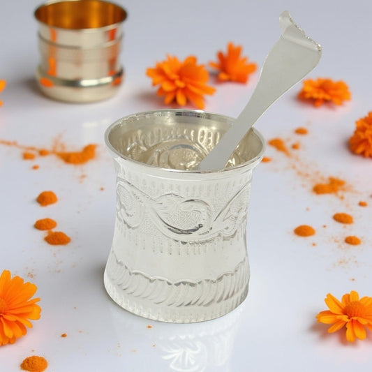 Swarna 925 Silver Nakash Panchapatra 1.9 Inches