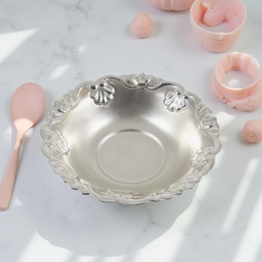 925 Silver Floral Bowl