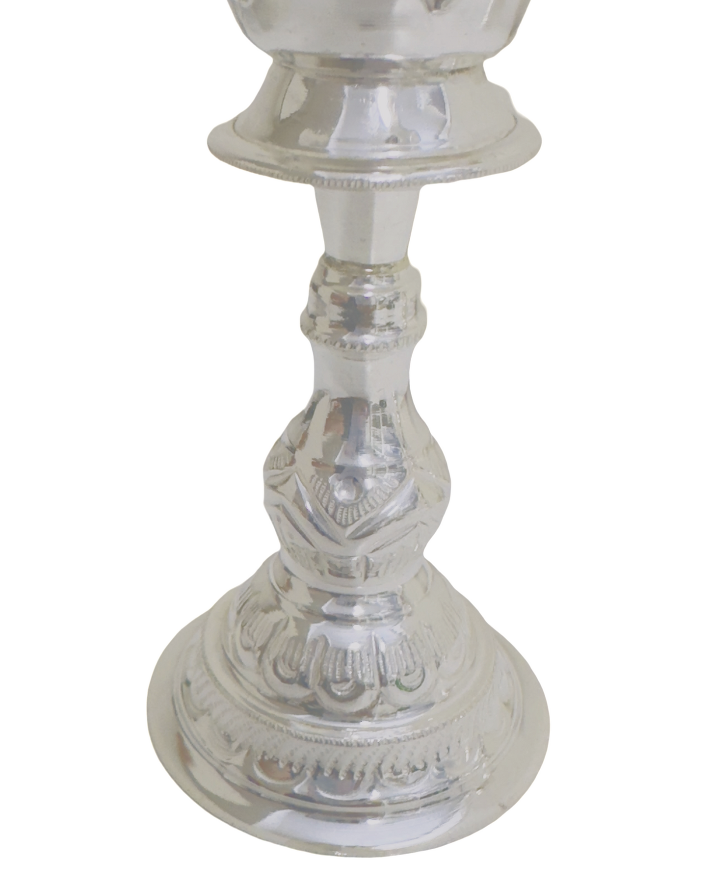 925 Silver Mayuri kumbakonam kuthuvilakku- Kundhulu 5.3 Inches