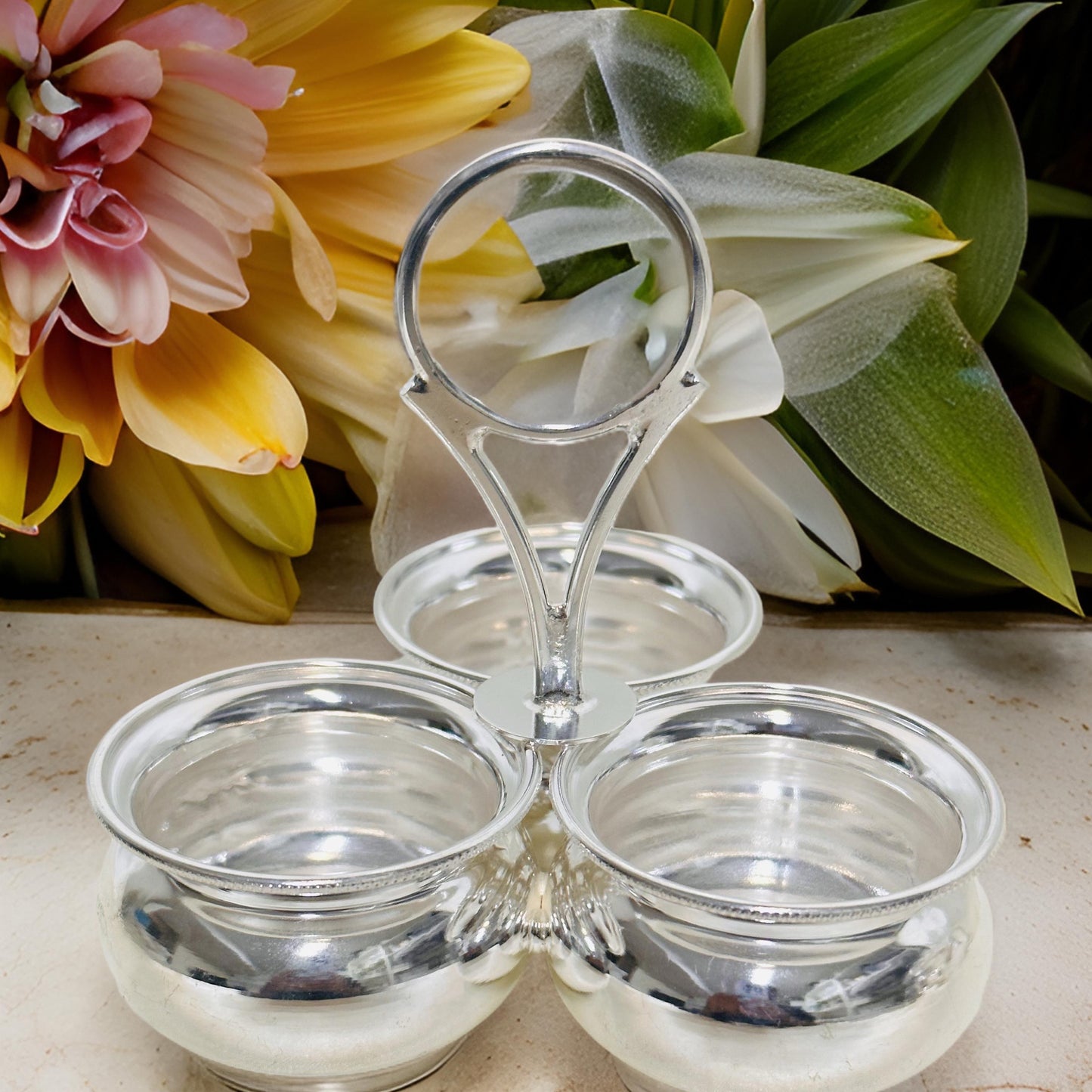925 Silver 3 Cup Plain Panchwala- 4.1 Inches