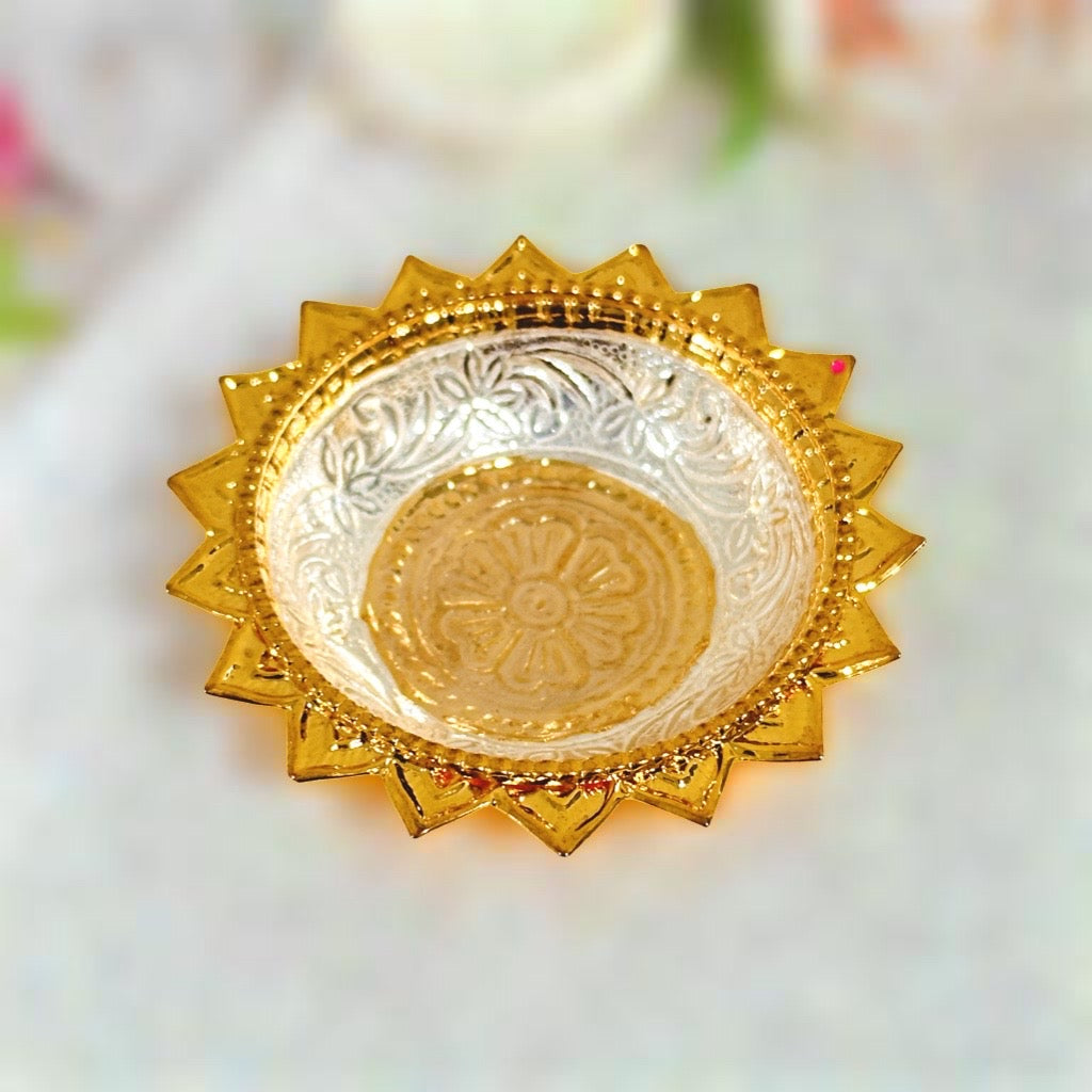 925 Silver Floating Diya/Candle Holder/ Prasad Cup