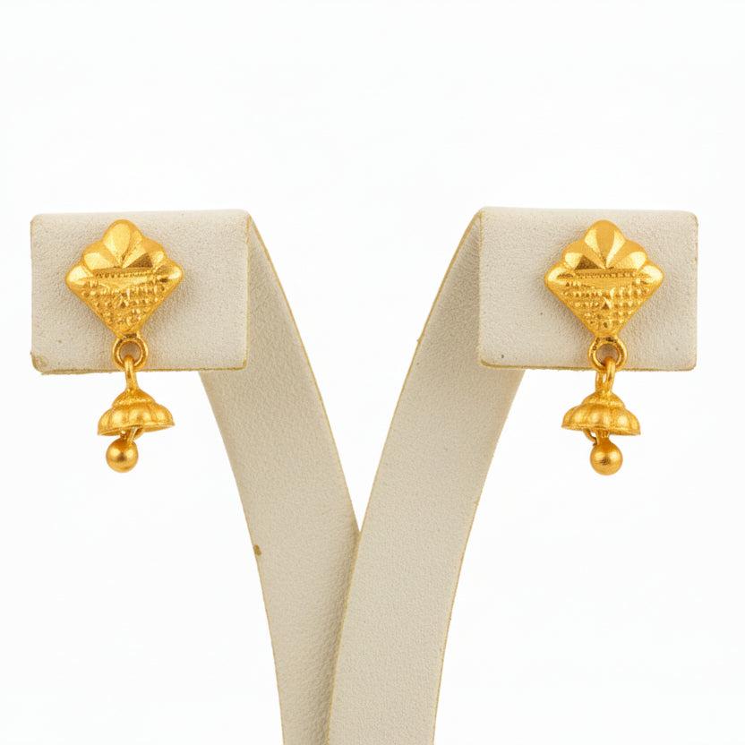 18KT Gold Jumkha Drop Earrings
