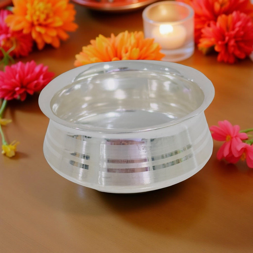 Silver Fancy Prasad Bowl
