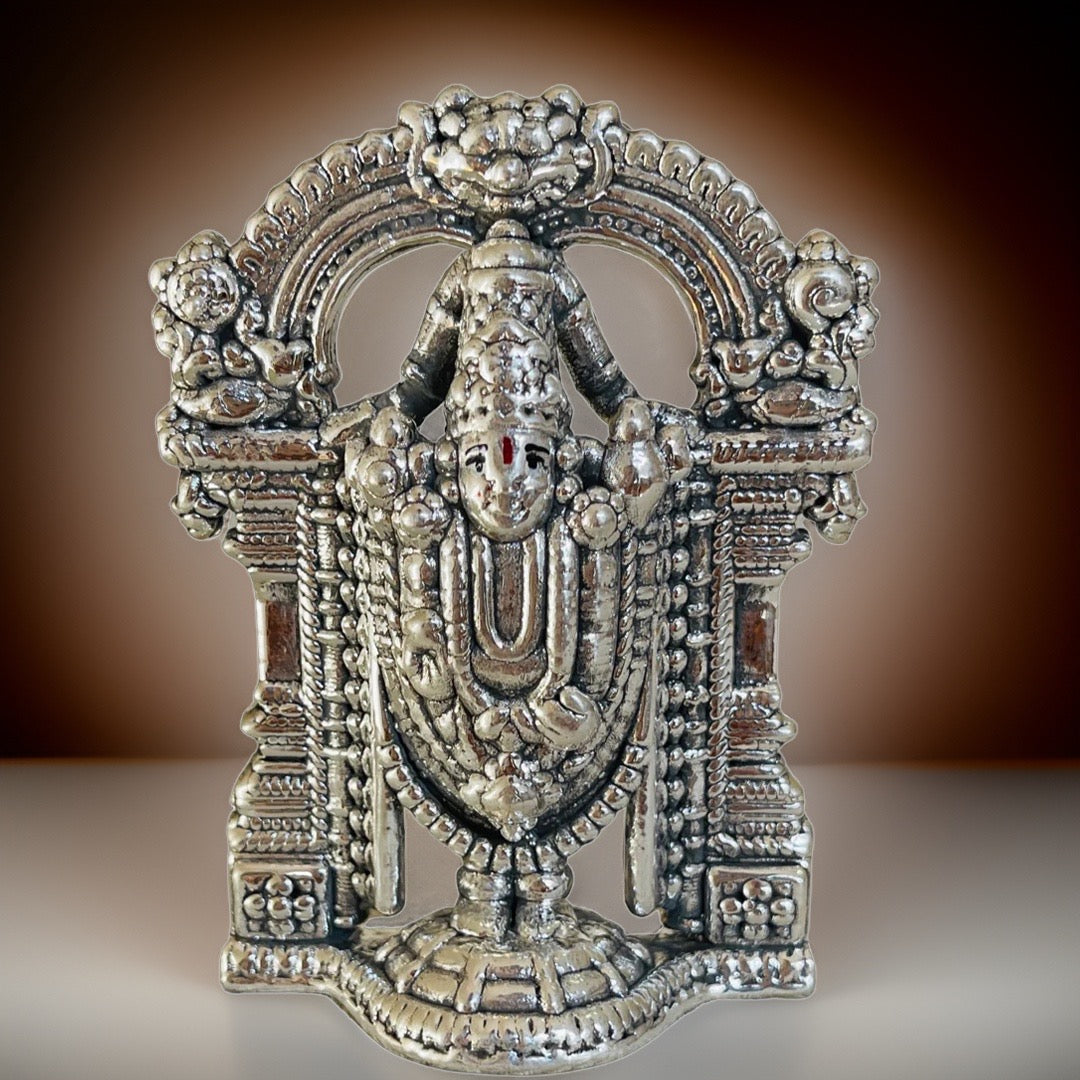 999 Silver Tirupati Balaji Idol-3.1 Inches