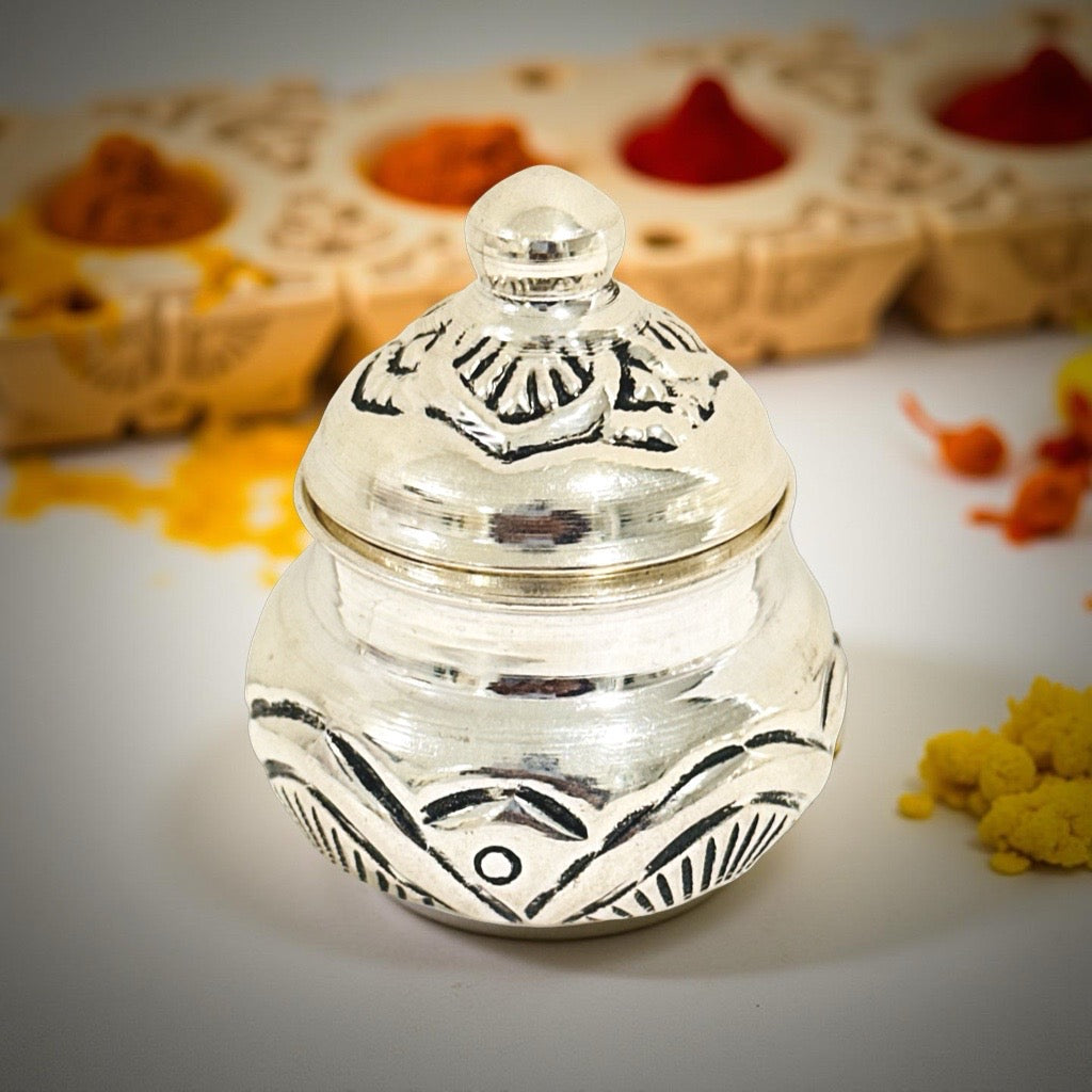 Antique Silver Kumkum Bharani