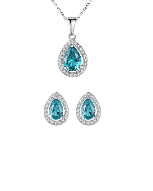 Silver Maya Necklace and Earrings Jewelry Sets