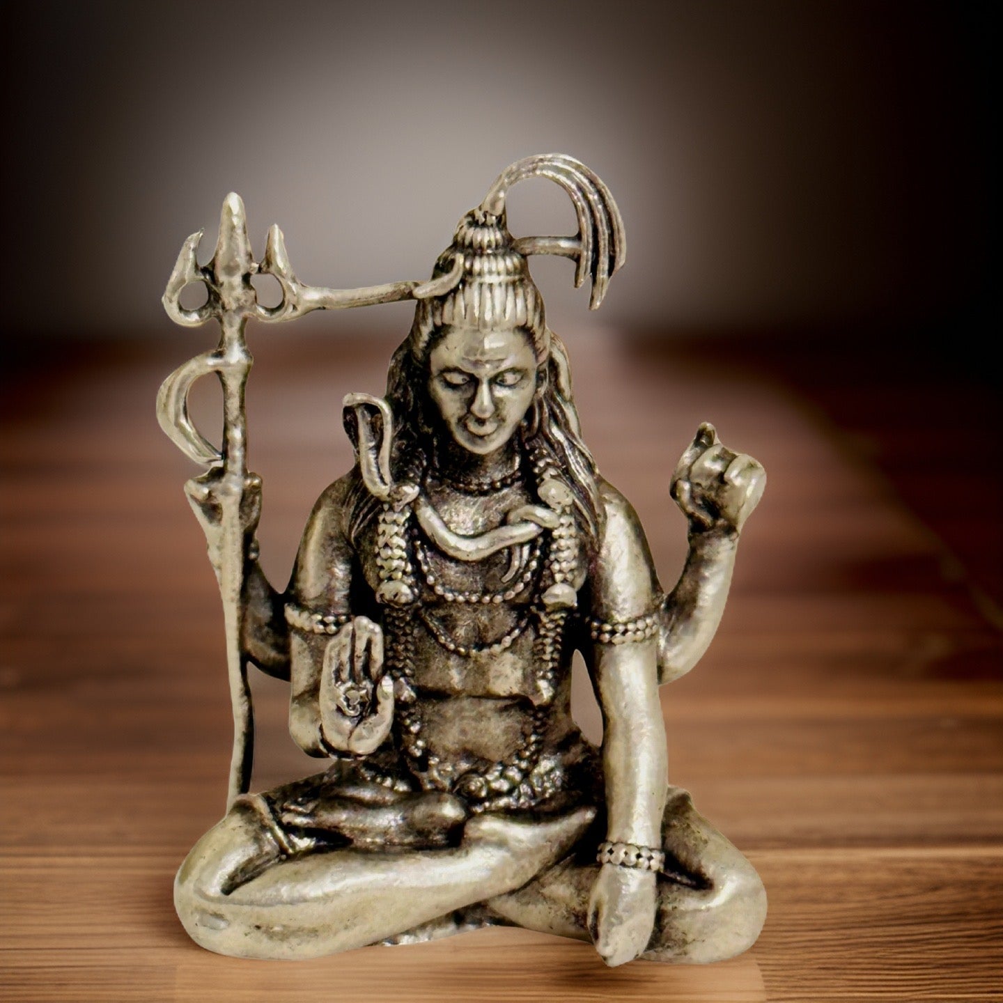 Antique Silver Siva Idol