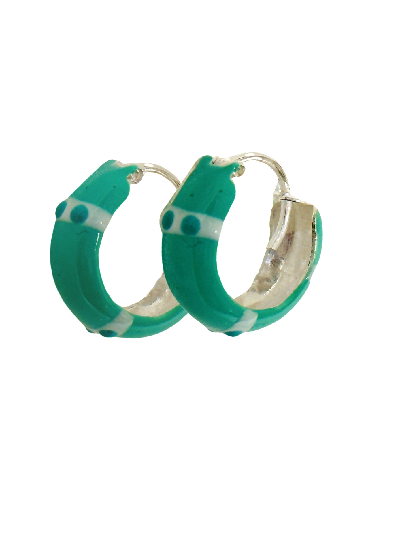 925 Sterling Silver Eva Epoxy Hoop Earring