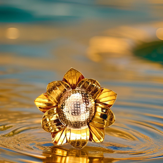 Gold Plated Silver Daisy Flower