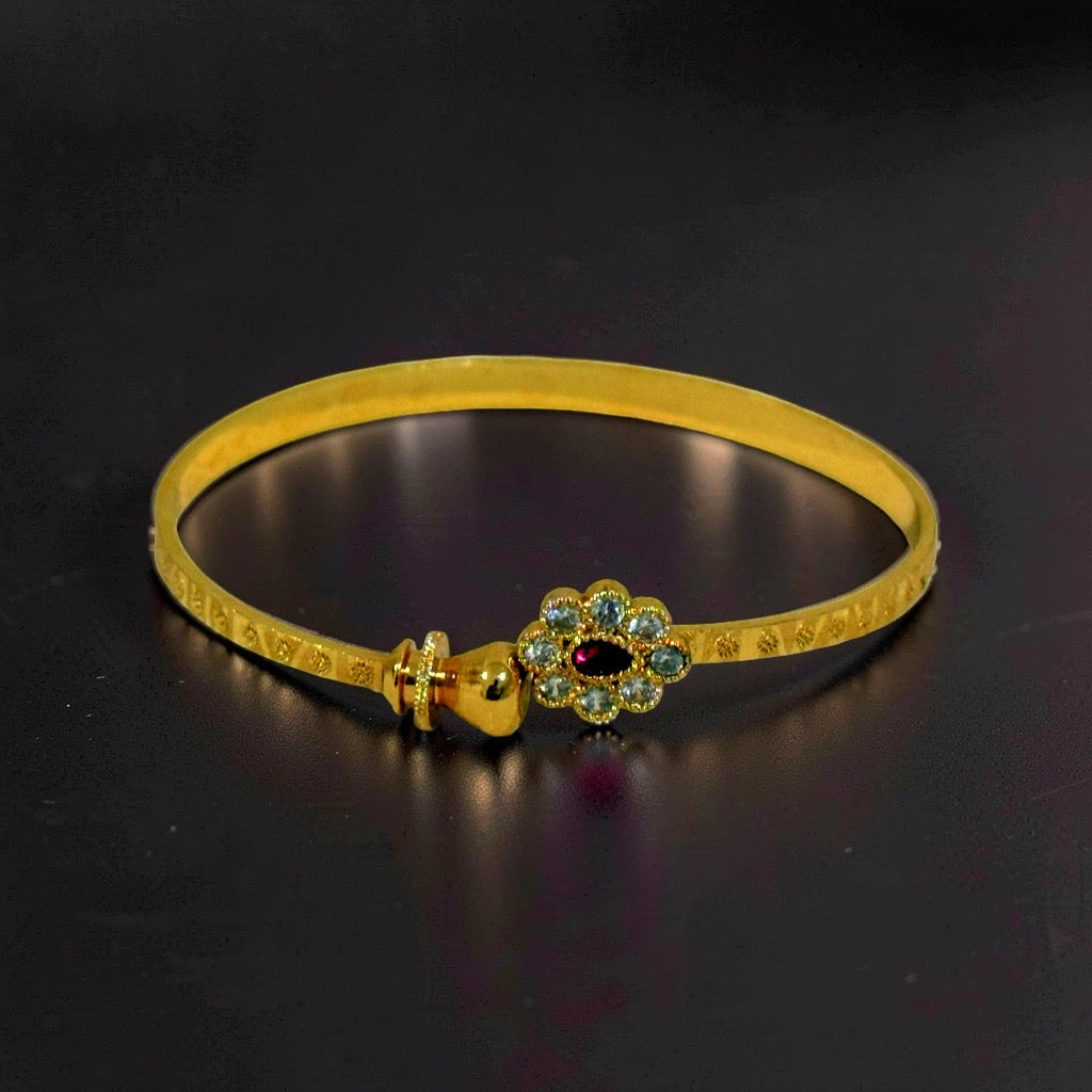 MeeraFive Metal Adjustable Bangle Bracelet