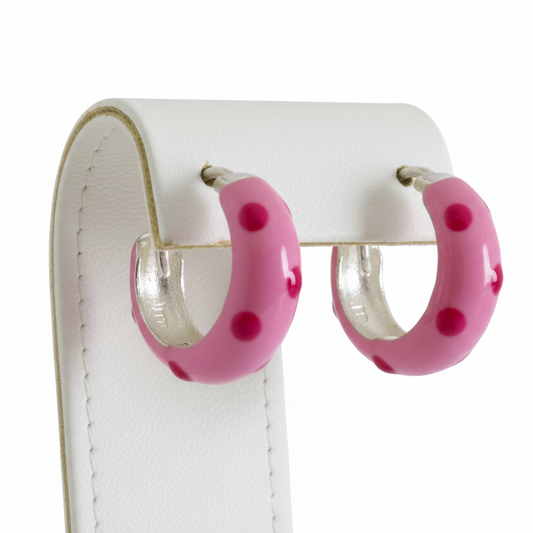 925 Sterling Silver Liya Epoxy Hoop Earring