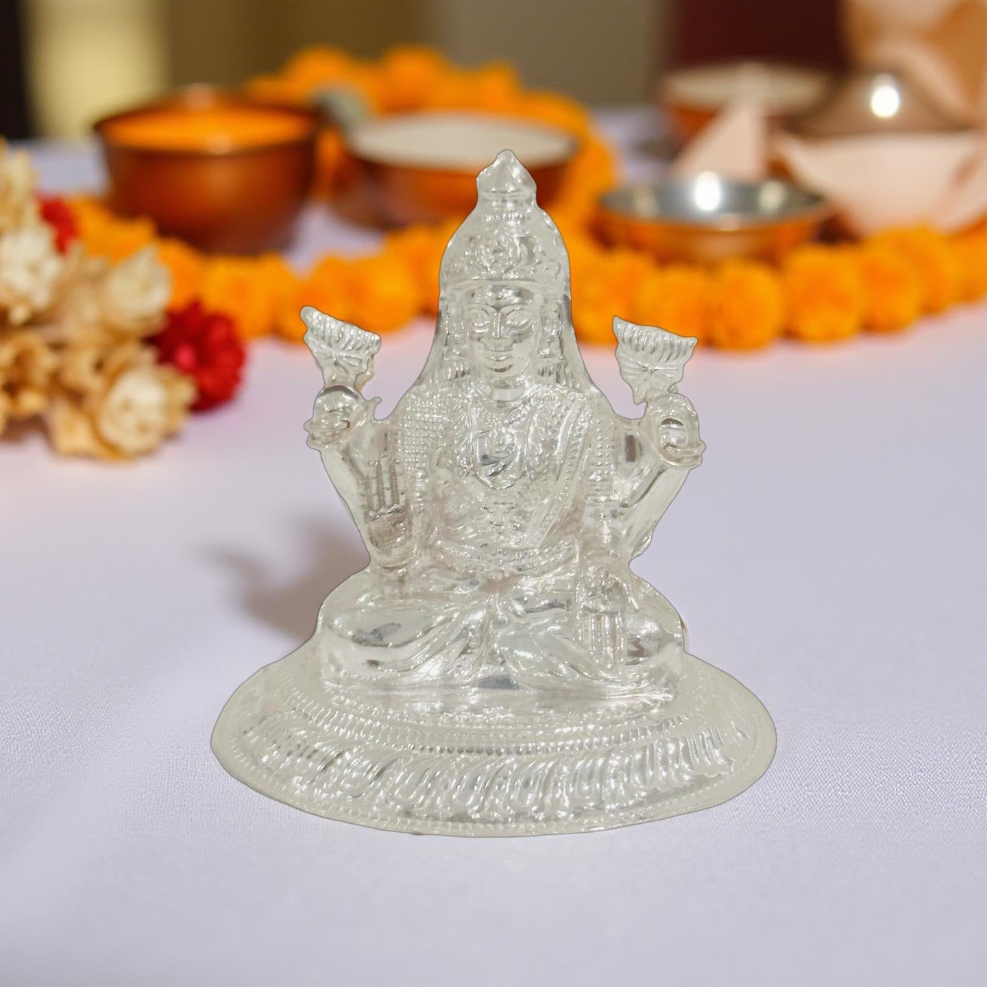 Silver Lakshmi Idol