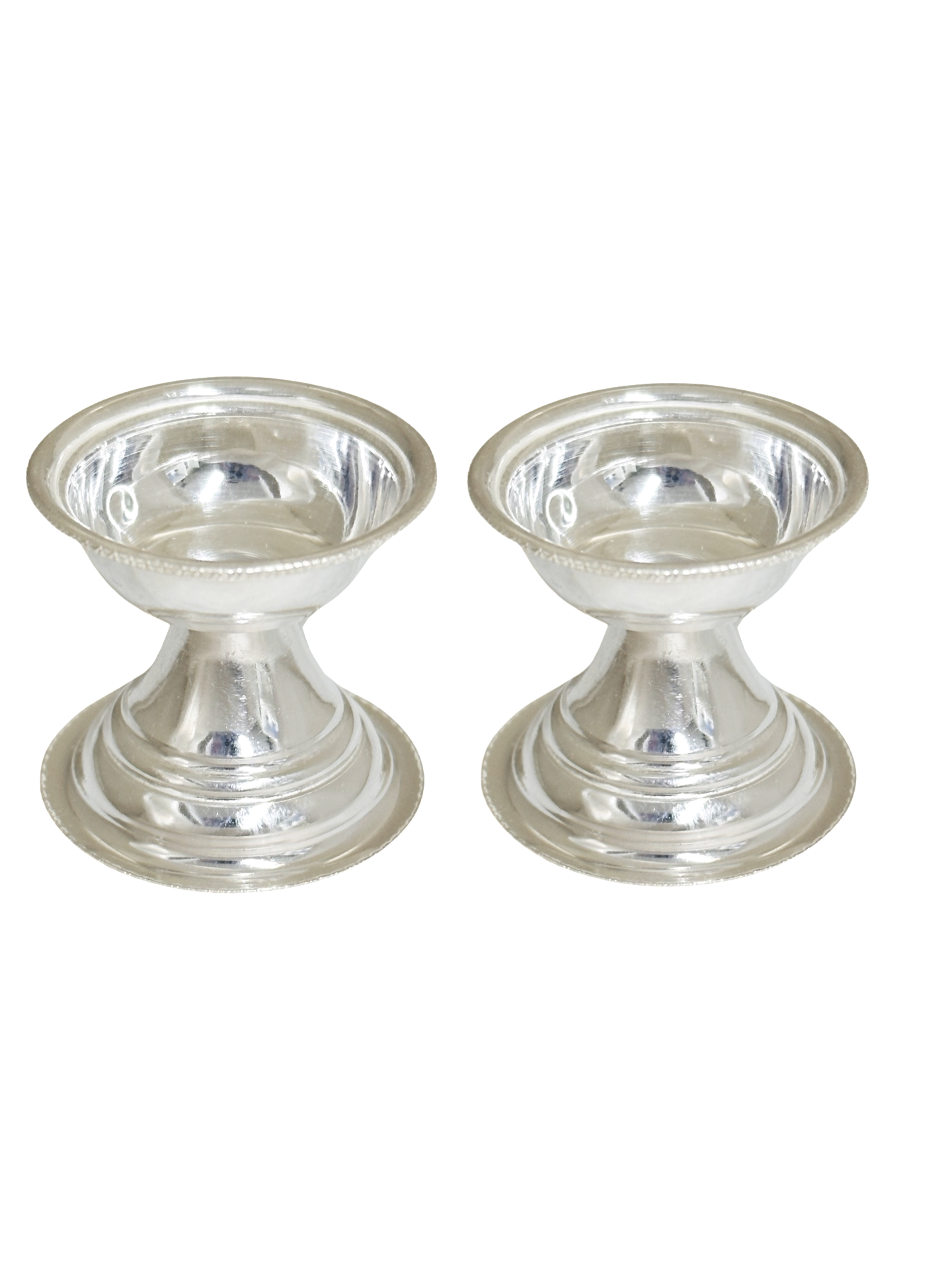 925 Silver Plain Silver Diya 1 Pair