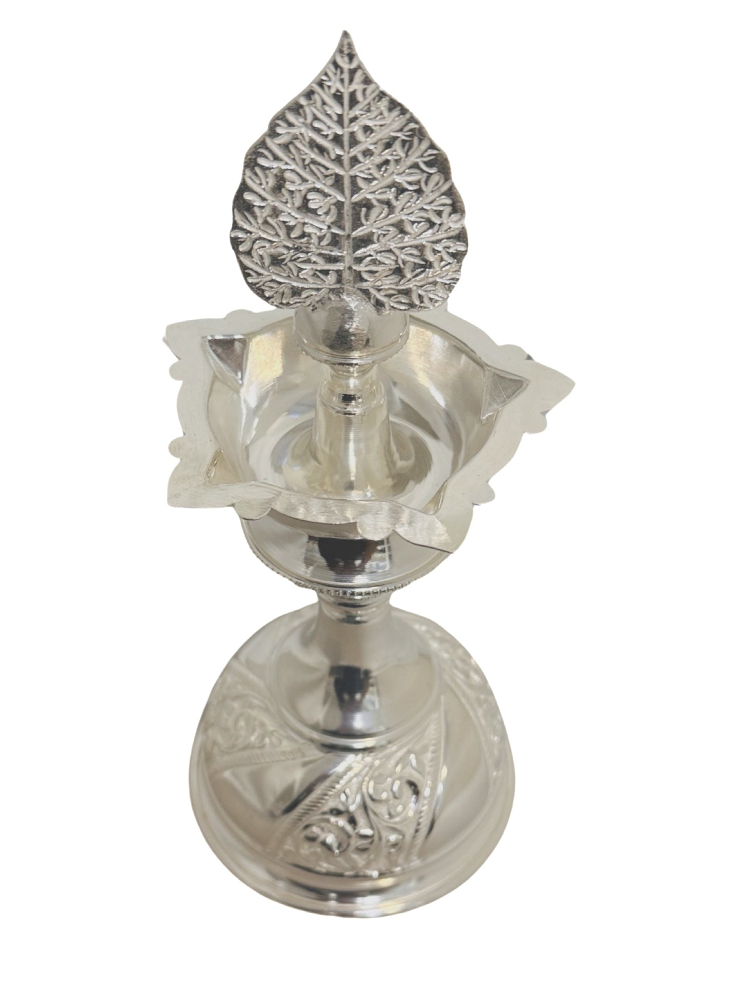 925 Silver Lakshmi-Ganesh Kundulu-Kuthuvilakku 8.75 inches