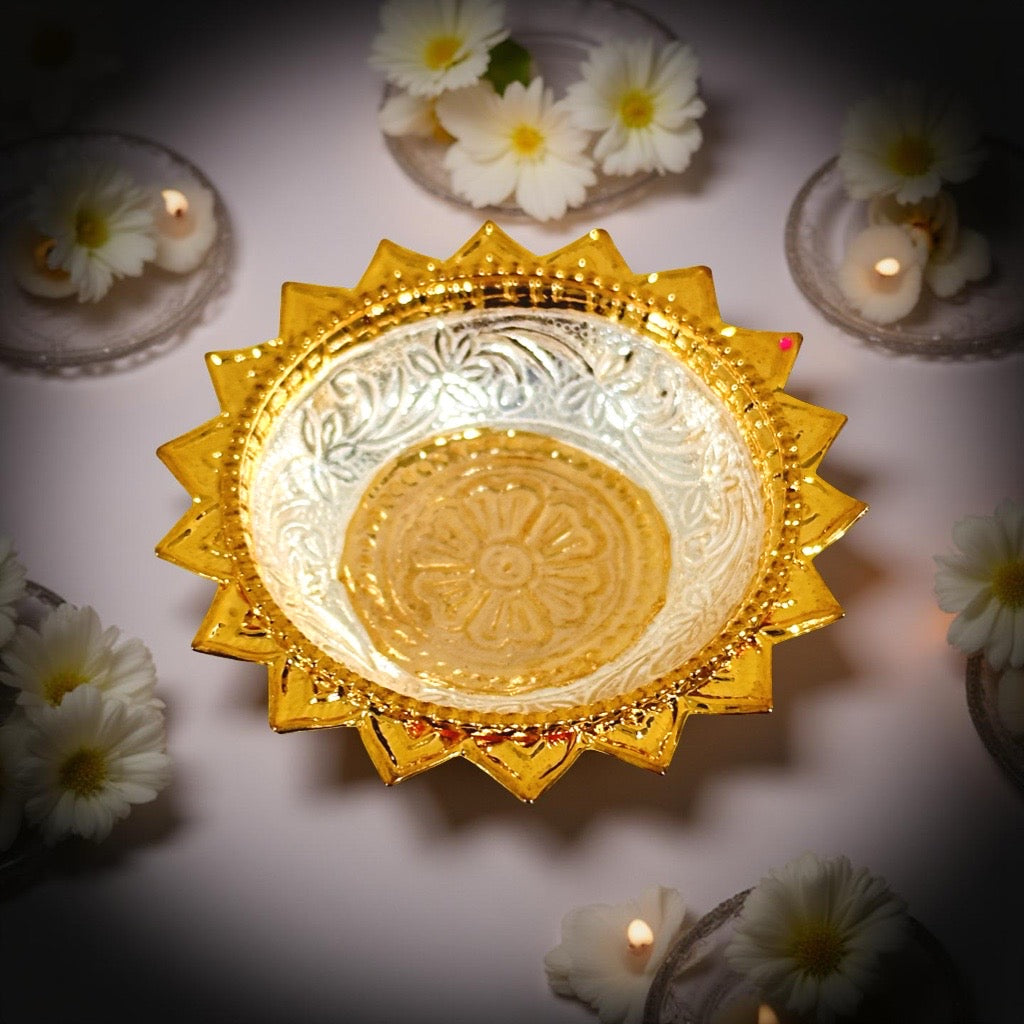 925 Silver Floating Diya/Candle Holder/ Prasad Cup