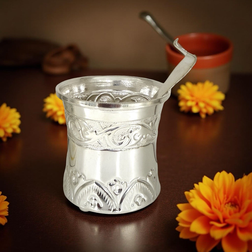 925 Silver Plain Panchapatra 2.5 inches