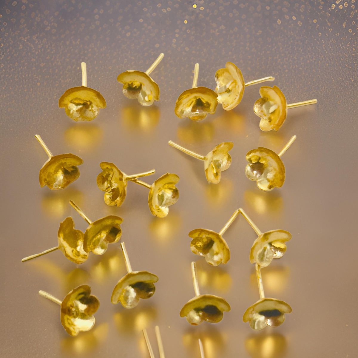 Gold Plated Silver Jasmine Astothram Flower 110 Count