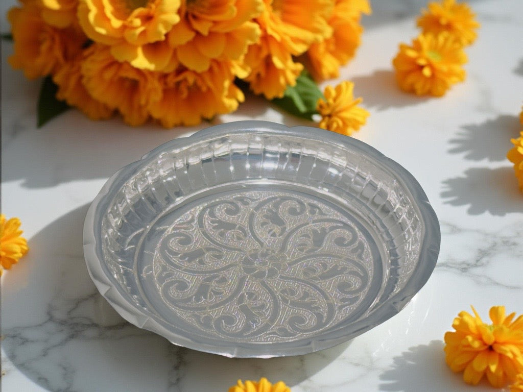 925 Silver Engraved Plate