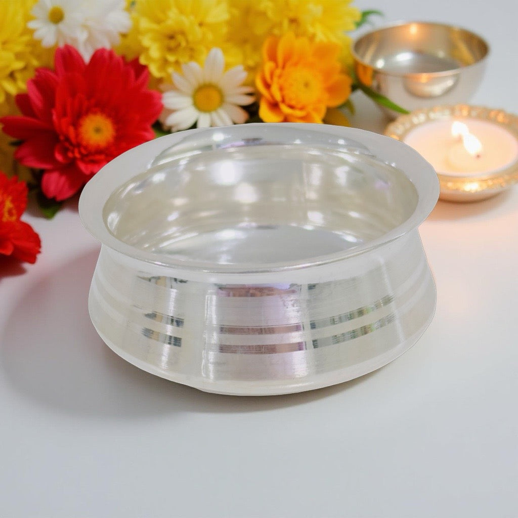 Silver Fancy Prasad Bowl