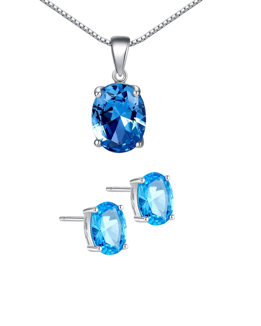 Silver Camila Neckalce and Earrings Jewelry Sets