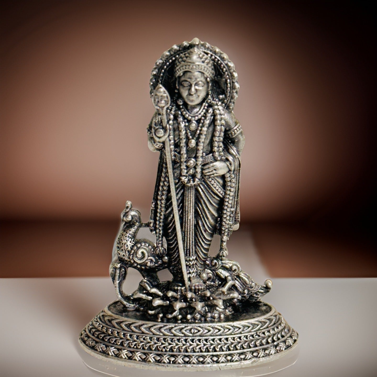 Antique Silver Murugar Idol