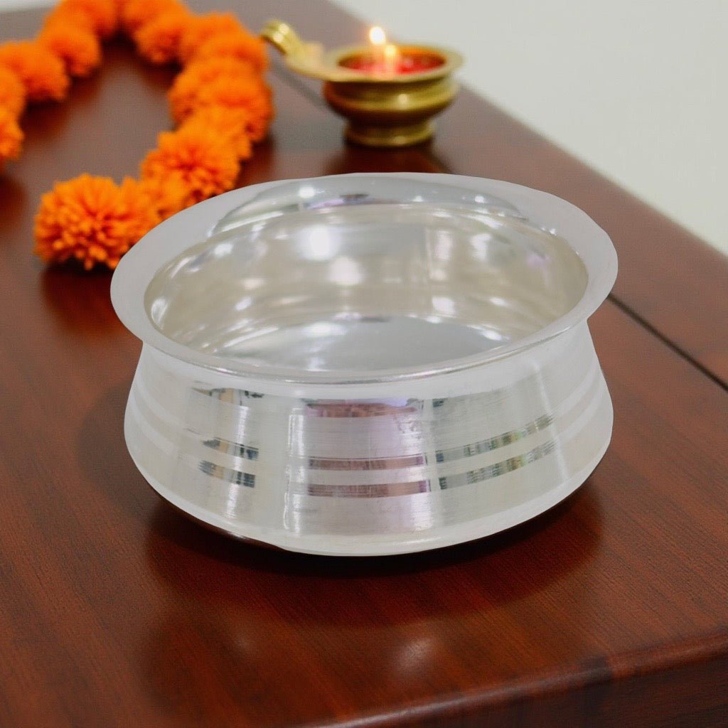 Silver Fancy Prasad Bowl
