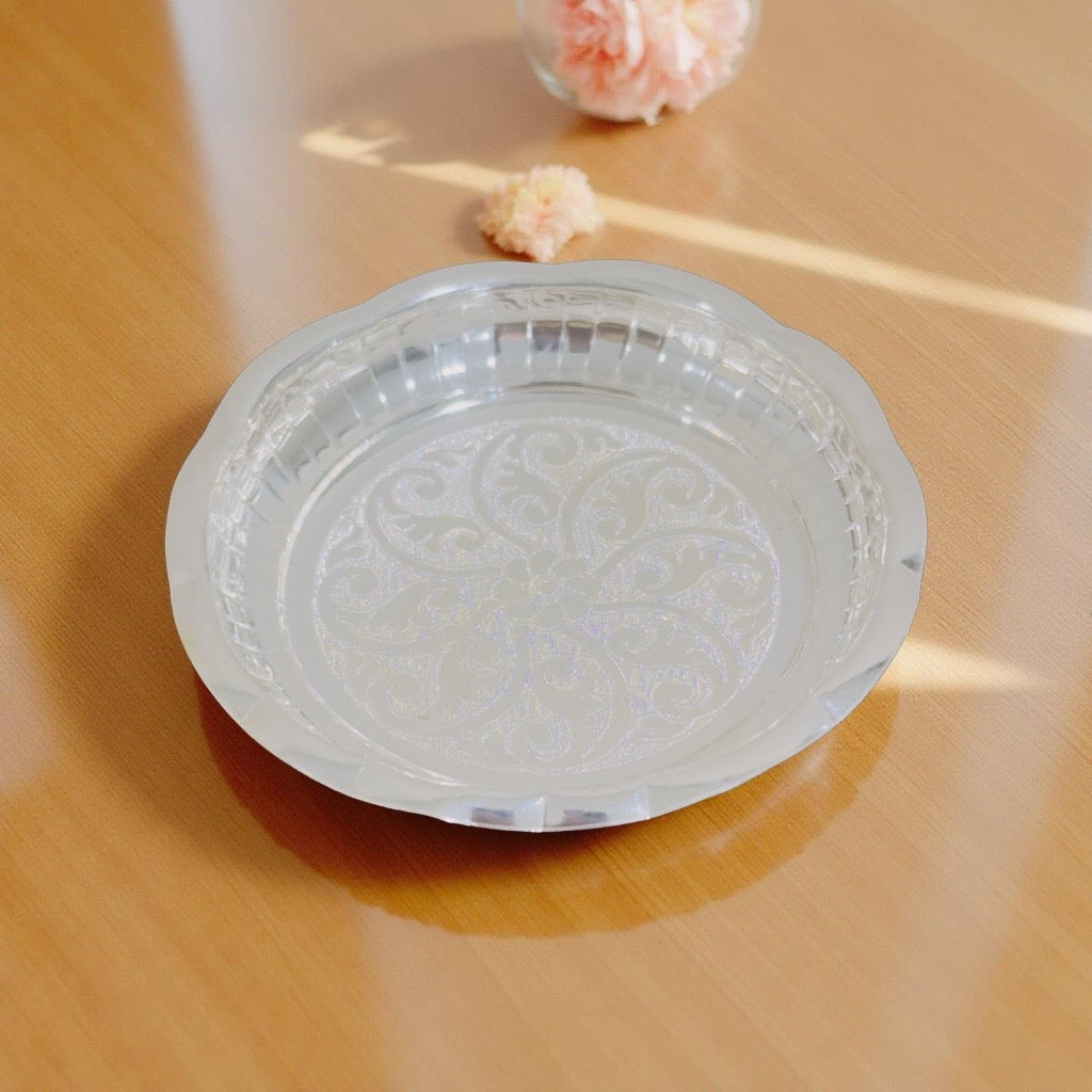 925 Silver Engraved Plate-3.4 Inches