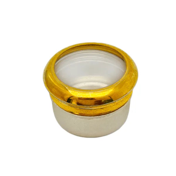 Silver Glass Lid KumKum Box (5 PCs)