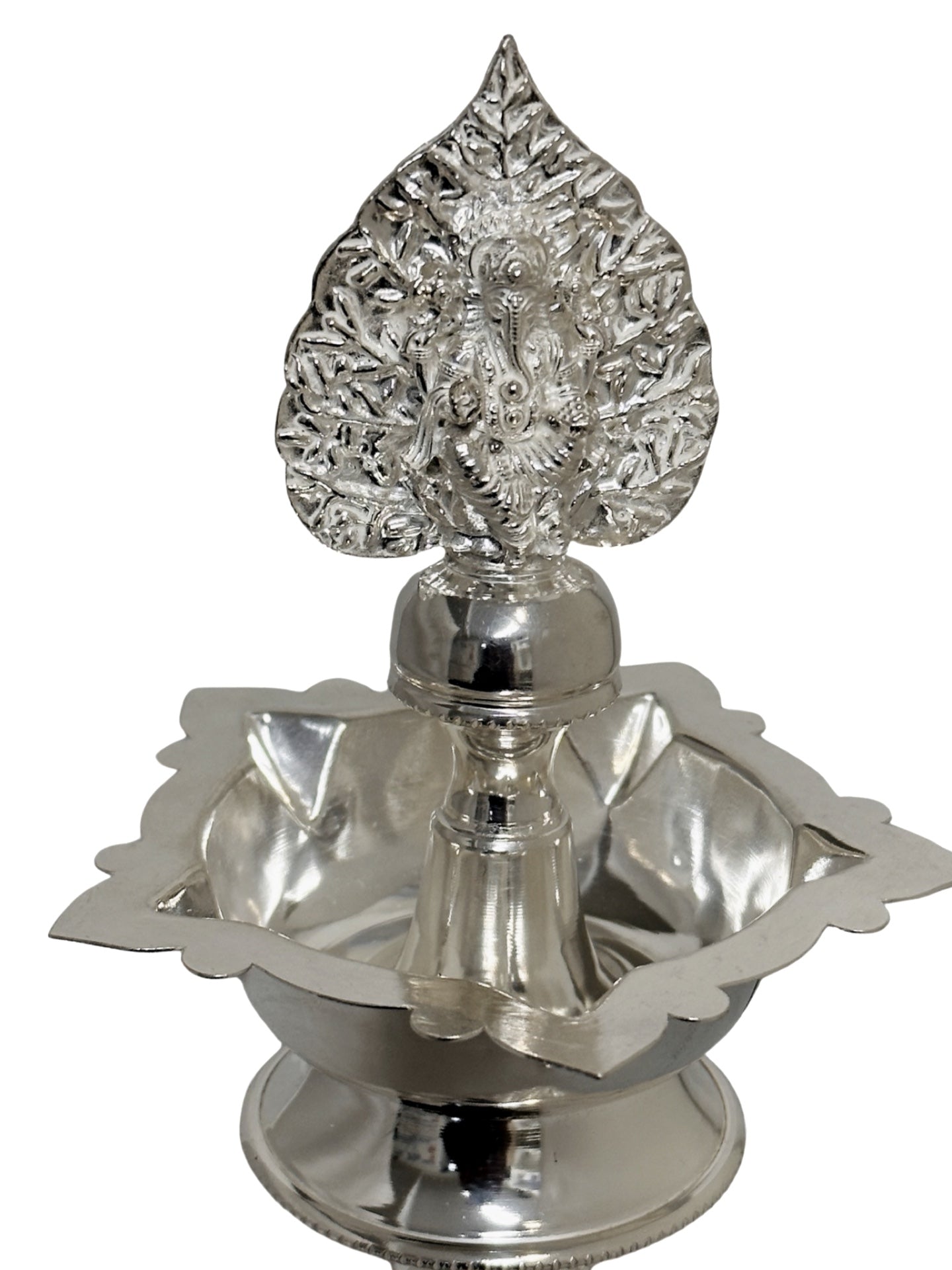 925 Silver Lakshmi-Ganesh Kundulu-Kuthuvilakku 8.75 inches