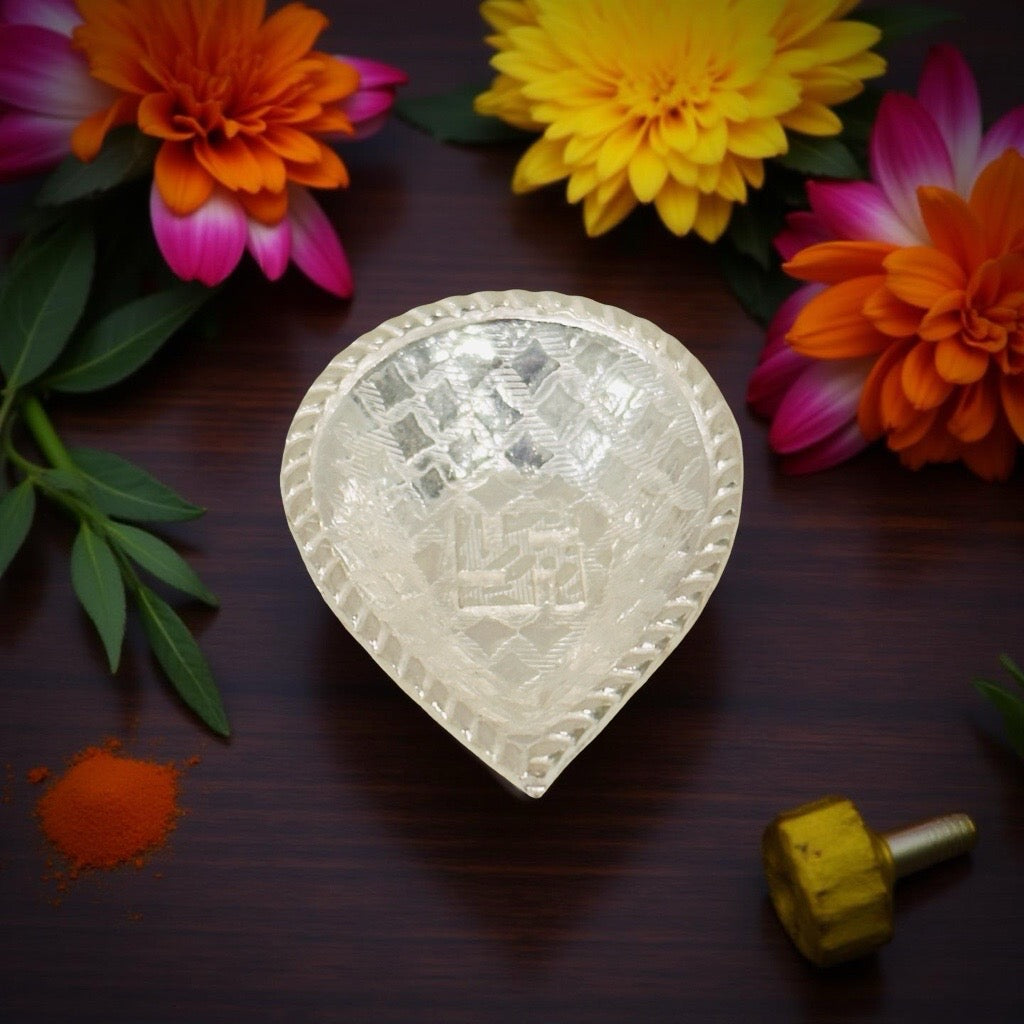 Silver Diwali Diya