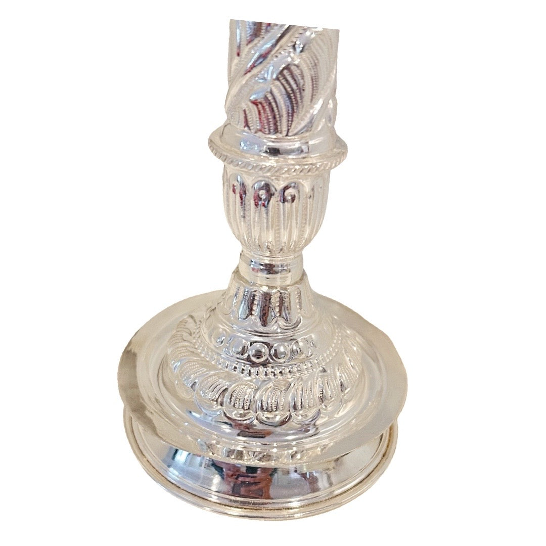 Silver Nakash kuthuvilakku-Kundhulu 18 Inches