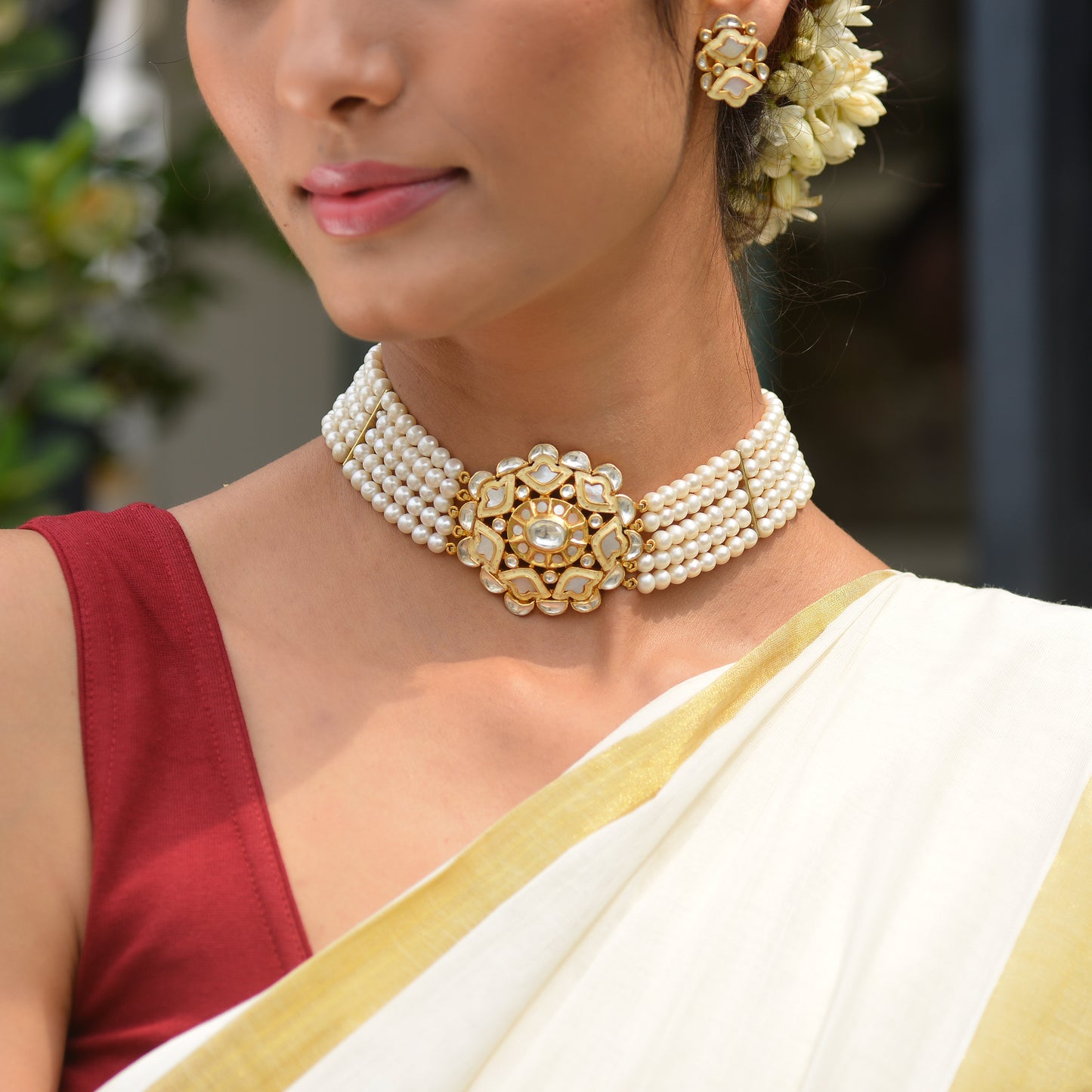 Amrusha 925 Silver Necklace And Earrings Set