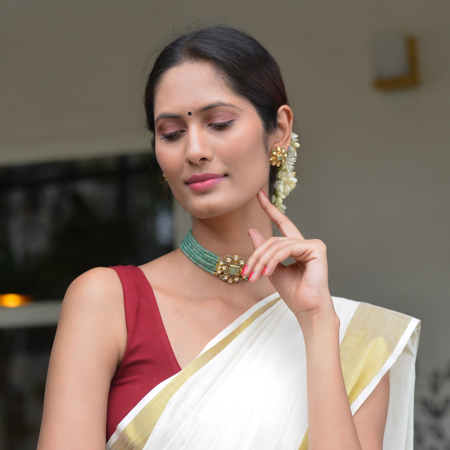 Amoda 925 Silver Necklace And Earrings Set