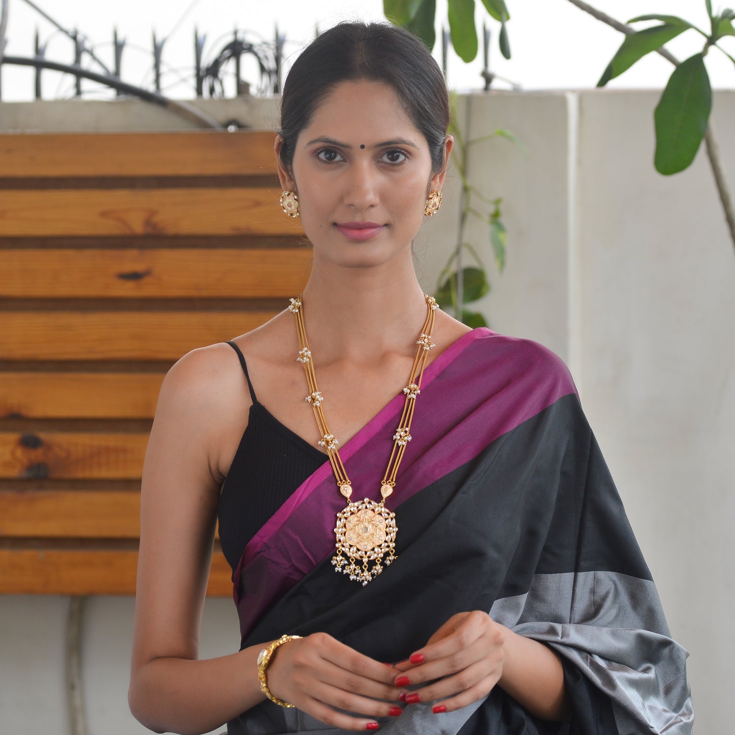 Amshula 925 Silver Necklace and Earrings Set