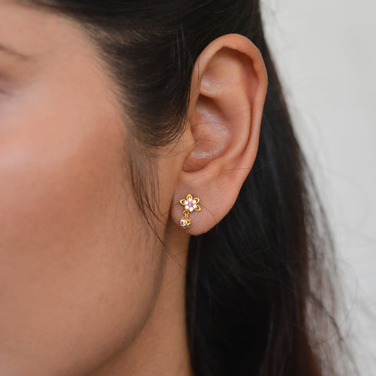 Akanksha 18KT Gold Drop Earrings