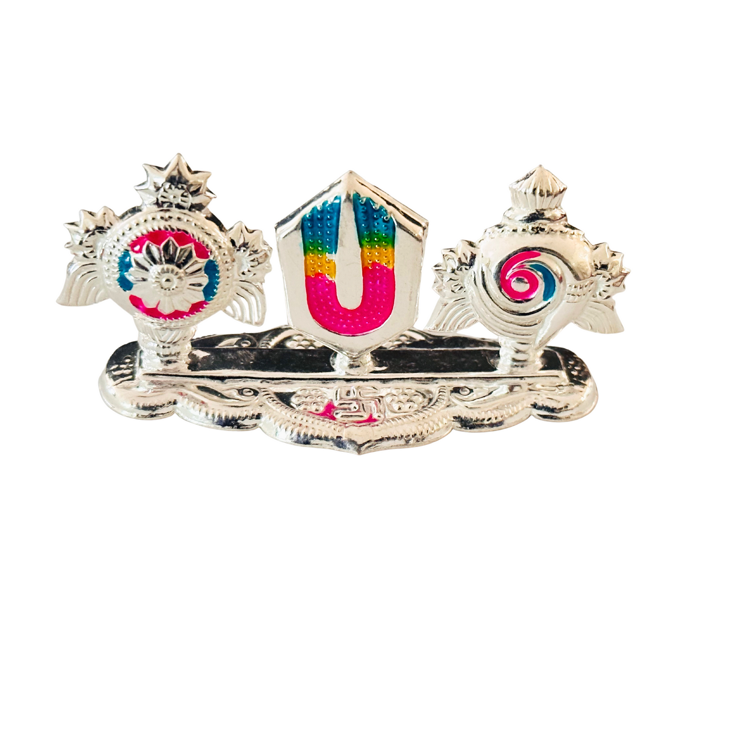 Silver Sangu Chakra Namam Insence Burner (5 PCs)