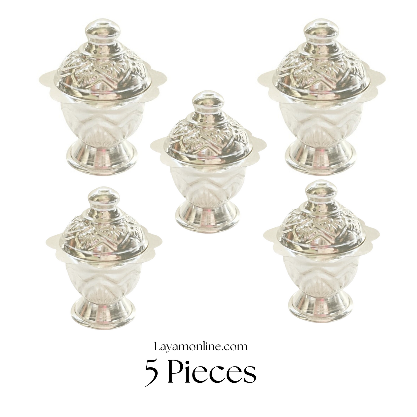 Silver kumkum Box (5 PCs)